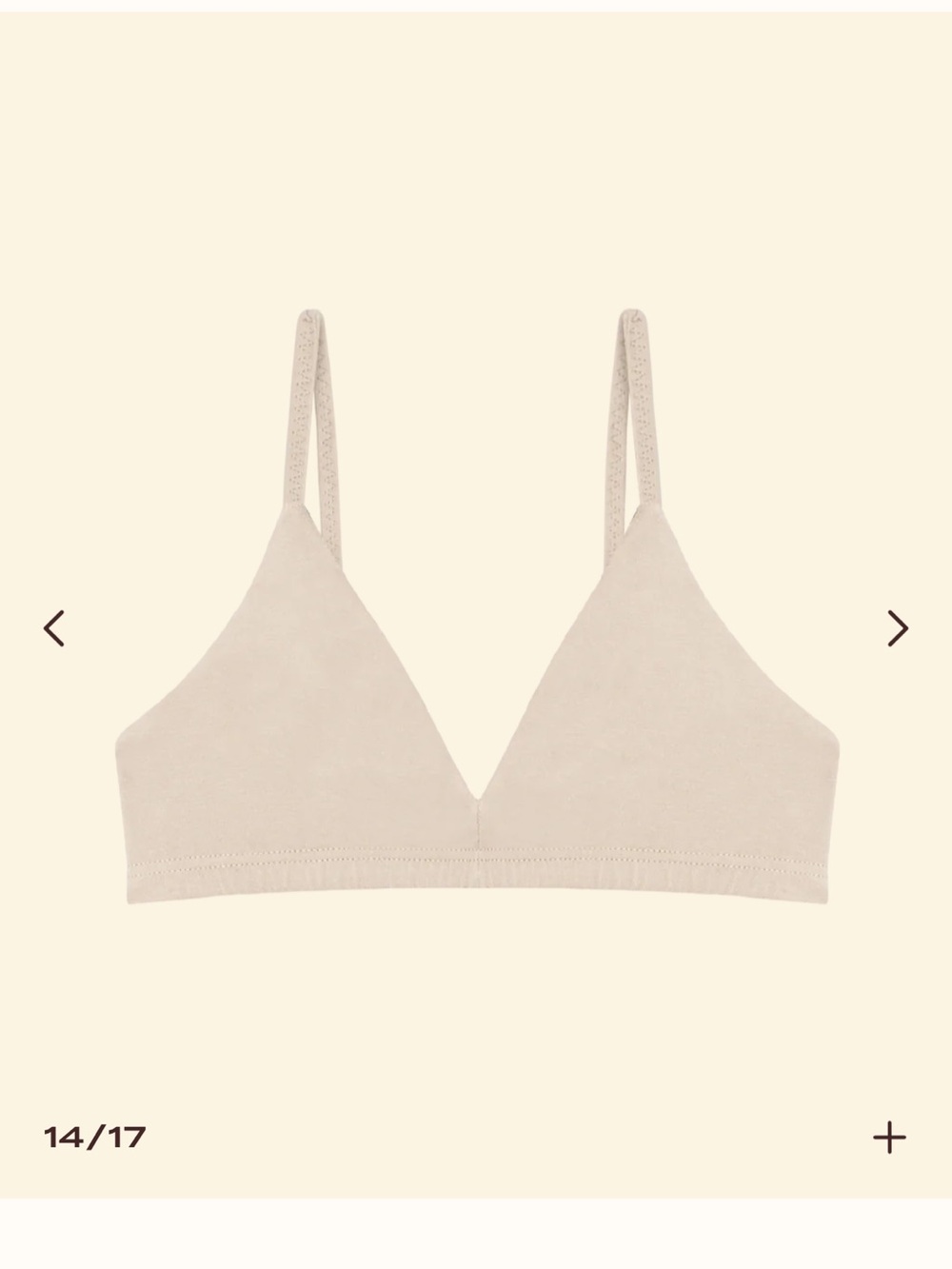 NEW! Wear huha beige mineral triangle bra 3xl